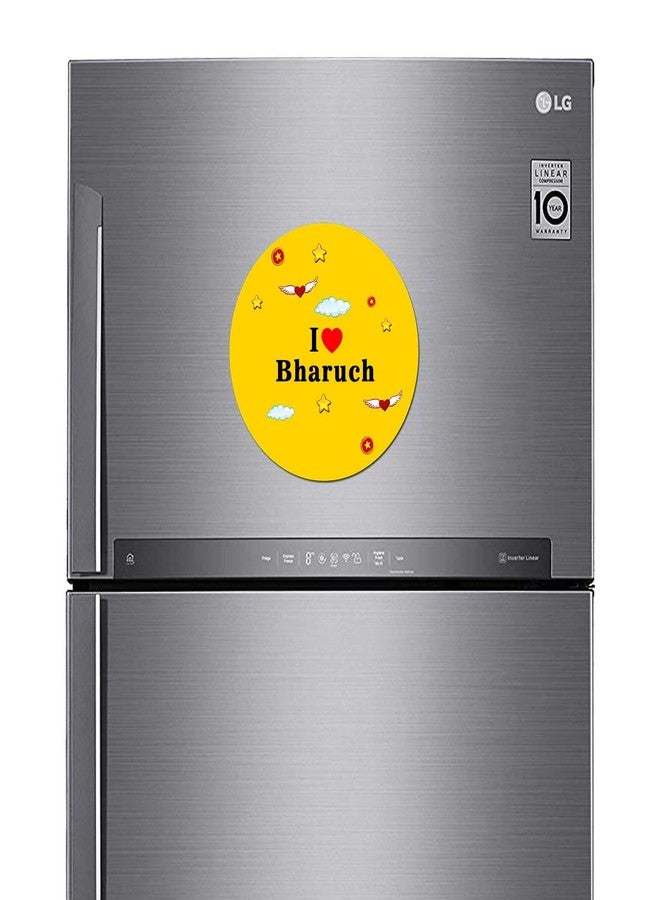 ARTBUG I Love Bharuch City/State Decorative Fridge Sticker Magnet, Souvenir for Home, Kitchen, Pefect Gift for Friends, Kids and Relatives - Image 2